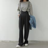 すらっと脚長 サロペットパンツ ハイウエストパンツ | COCOMOMO | 詳細画像17
