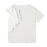 アシンメトリーフリルカットソー 半袖Tシャツ フリル | COCOMOMO | 詳細画像18