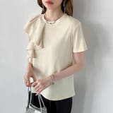 【大人フェミニン】 アシメフリルTシャツ フリルトップス | COCOMOMO | 詳細画像15