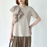 【大人フェミニン】 アシメフリルTシャツ フリルトップス | COCOMOMO | 詳細画像24