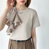 【大人フェミニン】 アシメフリルTシャツ フリルトップス | COCOMOMO | 詳細画像27