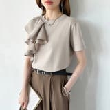 【大人フェミニン】 アシメフリルTシャツ フリルトップス | COCOMOMO | 詳細画像31