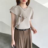 【大人フェミニン】 アシメフリルTシャツ フリルトップス | COCOMOMO | 詳細画像33