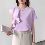 【大人フェミニン】 アシメフリルTシャツ フリルトップス | COCOMOMO | 詳細画像42