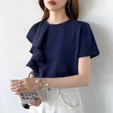 【大人フェミニン】 アシメフリルTシャツ フリルトップス | COCOMOMO | 詳細画像58