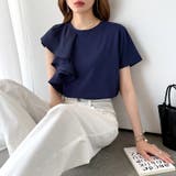 【大人フェミニン】 アシメフリルTシャツ フリルトップス | COCOMOMO | 詳細画像62