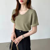 ワッフルtシャツ カットソー 半袖Tシャツ | COCOMOMO | 詳細画像25 