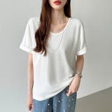 ワッフルtシャツ カットソー 半袖Tシャツ | COCOMOMO | 詳細画像27 