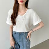 ワッフルtシャツ カットソー 半袖Tシャツ | COCOMOMO | 詳細画像28 