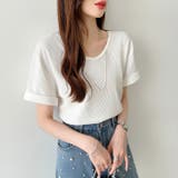 ワッフルtシャツ カットソー 半袖Tシャツ | COCOMOMO | 詳細画像29 