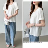 ワッフルtシャツ カットソー 半袖Tシャツ | COCOMOMO | 詳細画像30 