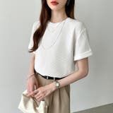 ワッフルtシャツ カットソー 半袖Tシャツ | COCOMOMO | 詳細画像12 