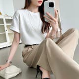 ワッフルtシャツ カットソー 半袖Tシャツ | COCOMOMO | 詳細画像15 