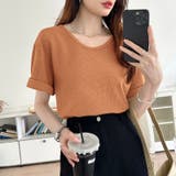 ワッフルtシャツ カットソー 半袖Tシャツ | COCOMOMO | 詳細画像33 