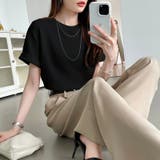 ワッフルtシャツ カットソー 半袖Tシャツ | COCOMOMO | 詳細画像20 