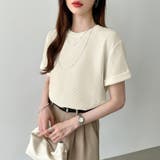 ワッフルtシャツ カットソー 半袖Tシャツ | COCOMOMO | 詳細画像16 