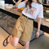 ハーフパンツ ハイウエスト ショートパンツ | COCOMOMO | 詳細画像3