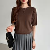 サマーニット オフィスカジュアル クルーネックニット | COCOMOMO | 詳細画像42