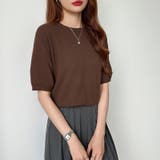 サマーニット オフィスカジュアル クルーネックニット | COCOMOMO | 詳細画像43