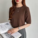 サマーニット オフィスカジュアル クルーネックニット | COCOMOMO | 詳細画像44