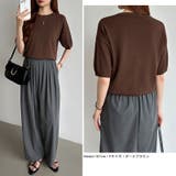 サマーニット オフィスカジュアル クルーネックニット | COCOMOMO | 詳細画像45