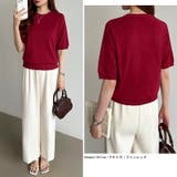 サマーニット オフィスカジュアル クルーネックニット | COCOMOMO | 詳細画像59