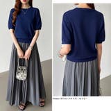 サマーニット オフィスカジュアル クルーネックニット | COCOMOMO | 詳細画像67