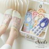 靴下 レディース くるぶし シースルー ソックス 花柄 スマイル シアー 韓国 | COCOMOMO | 詳細画像1