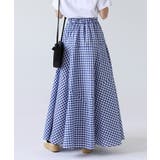 チェック柄スカート フレアロングスカート ギンガムチェック | COCOMOMO | 詳細画像14 