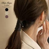 ワイヤーポニー ヘアアクセサリー フェイクレザーワイヤーポニー | COCOMOMO | 詳細画像1 
