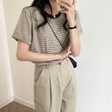Tシャツ ボーダートップス カットソーレディース | COCOMOMO | 詳細画像4 