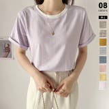 ライトパープル | Tシャツ ボーダートップス カットソーレディース | COCOMOMO