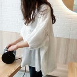 ブラウス ペプラムブラウス バルーンスリーブTシャツ | COCOMOMO | 詳細画像10