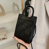 ブラック | バッグ ショルダーバッグ メッシュ編み込みショルダーバッグ | COCOMOMO