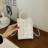 アイボリー | バッグ ショルダーバッグ メッシュ編み込みショルダーバッグ | COCOMOMO