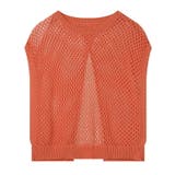 ノースリーブ 透かし編みバックスリットトップス 2wayメッシュニットベスト | COCOMOMO | 詳細画像14