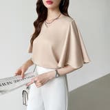 シフォンブラウス フレアスリーブブラウス とろみシャツブラウス | COCOMOMO | 詳細画像1 