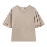 シフォンブラウス フレアスリーブブラウス とろみシャツブラウス | COCOMOMO | 詳細画像44 