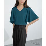 シフォンブラウス フレアスリーブブラウス とろみシャツブラウス | COCOMOMO | 詳細画像32 