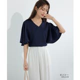 シフォンブラウス フレアスリーブブラウス とろみシャツブラウス | COCOMOMO | 詳細画像38 