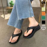 ブラック | サンダル 厚底サンダル トングサンダル | COCOMOMO