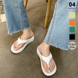 ホワイト | サンダル 厚底サンダル トングサンダル | COCOMOMO