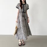 ロングワンピース フレンチスリーブワンピース ダマスク柄ワンピース | COCOMOMO | 詳細画像37