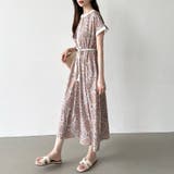 ロングワンピース フレンチスリーブワンピース ダマスク柄ワンピース | COCOMOMO | 詳細画像44