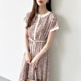 ロングワンピース フレンチスリーブワンピース ダマスク柄ワンピース | COCOMOMO | 詳細画像45