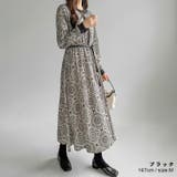 ロングワンピース フレンチスリーブワンピース ダマスク柄ワンピース | COCOMOMO | 詳細画像5