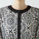 ロングワンピース フレンチスリーブワンピース ダマスク柄ワンピース | COCOMOMO | 詳細画像61