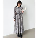 ロングワンピース フレンチスリーブワンピース ダマスク柄ワンピース | COCOMOMO | 詳細画像55 