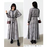 ロングワンピース フレンチスリーブワンピース ダマスク柄ワンピース | COCOMOMO | 詳細画像59 