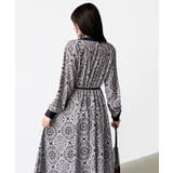 ロングワンピース フレンチスリーブワンピース ダマスク柄ワンピース | COCOMOMO | 詳細画像61 